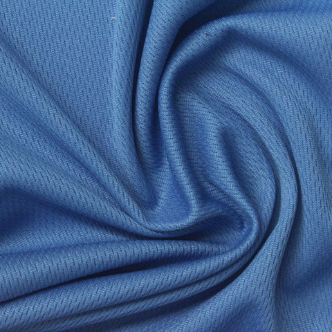 Blue Textured Birdseye Knit, Polyester