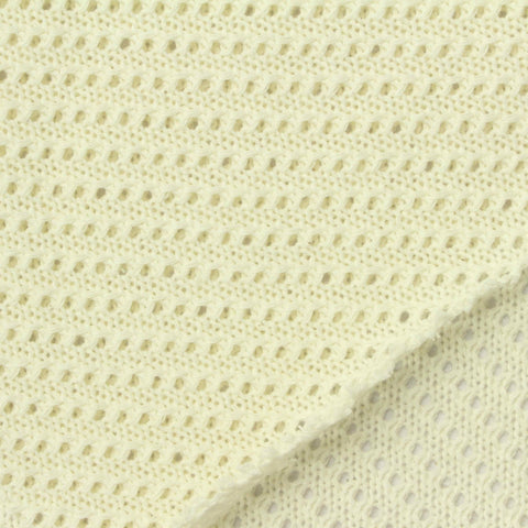 Cream Textured-Diamond Pointelle Knit, Poly-Cotton