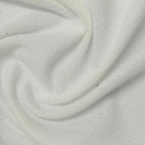 White Fine-Honeycomb Waffle Knit, Polyester