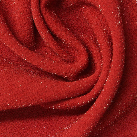 Red Marl Linen-Look, Polyester