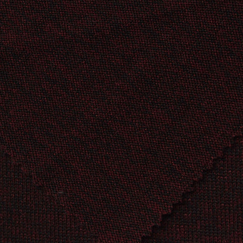 Dark Red Marl Chunky Knit, Polyester, 214 gsm