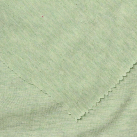 Light Green Marl Jersey Knit, Cotton-Poly, 160 gsm