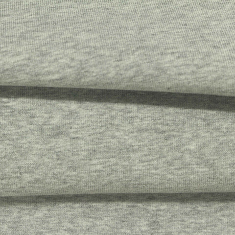 Grey Marl Rib Knit, Cotton, 360 gsm, 149 cm