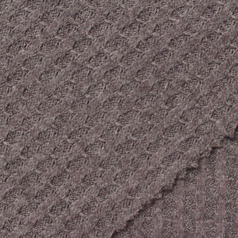 Polyester Viscose Stretch Waffle Knit Fabric, 195 gsm, 160 cm — Purple