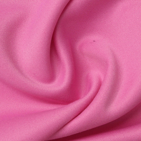 100% Polyester Interlock Knit Fabric, 208 gsm, 155 cm — Pink