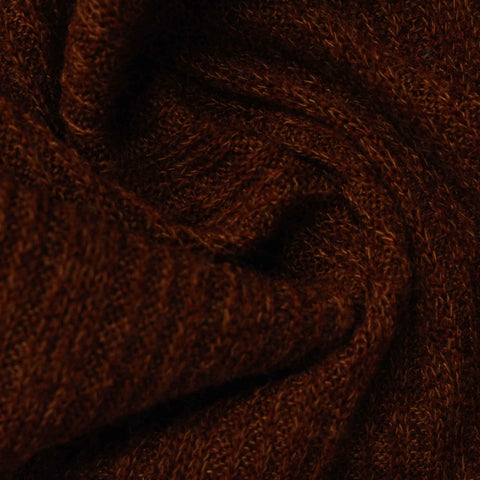Dark Brown Heathered-Marl Chunky Knit