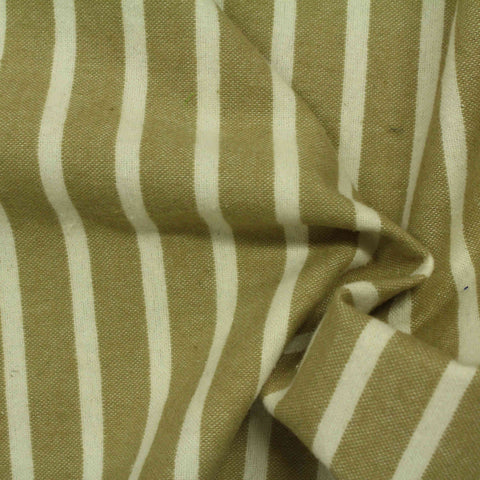 Beige Vertical-Stripe Woven, Cotton