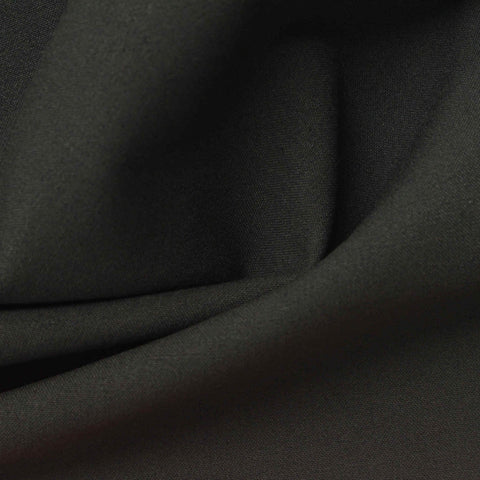 Polyester Viscose Stretch Woven Fabric, 240 gsm, 150 cm — Black, ref EF-269232