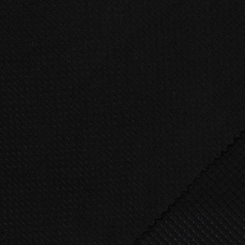 Black Grid Piqué Knit, Polyester