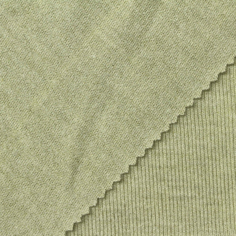 Light Green Heathered-Marl Chunky Knit, Viscose-Nylon