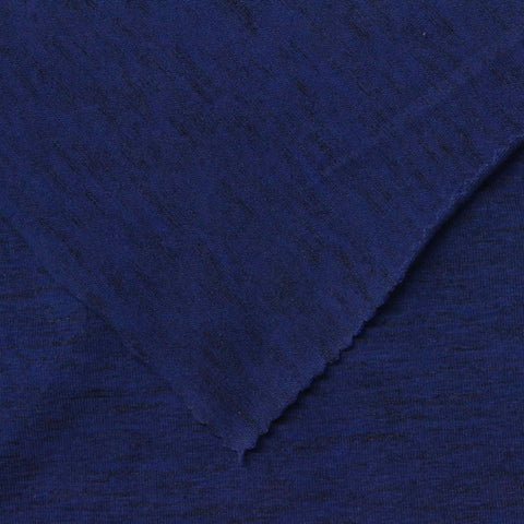 Blue Marl Knit, Cotton-Poly, 160 gsm
