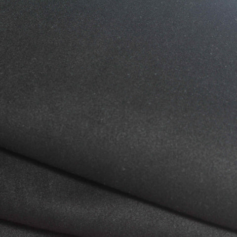 Polyester Stretch Faux Suede Fabric, 320 gsm, 150 cm — Black, ref EF-266898