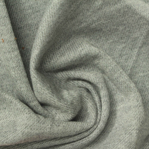 Grey Heathered-Marl Interlock Knit, Poly-Cotton