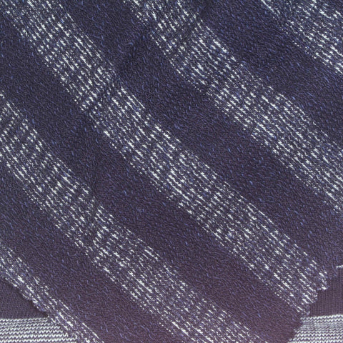 Striped 100% Cotton Knit Denim Fabric, 260 gsm, 170 cm — Navy