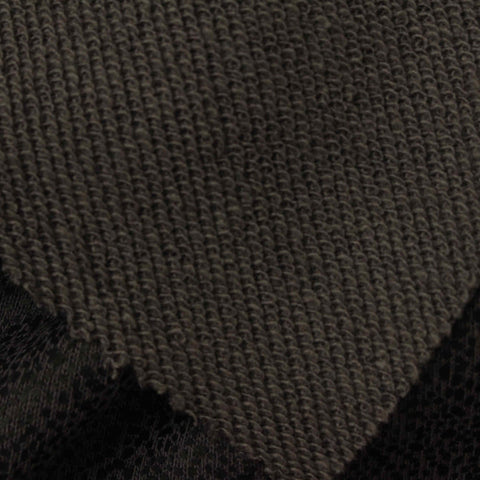 Polyester Cotton French Terry Fabric, 260 gsm, 160 cm — Black