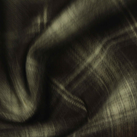 Olive-Green Plaid Woven, Poly-Viscose
