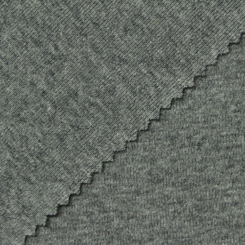 Grey Marl Rib Knit, Cotton-Viscose