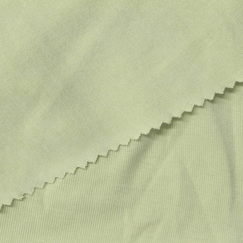 Light Sage Rib Knit, Cotton