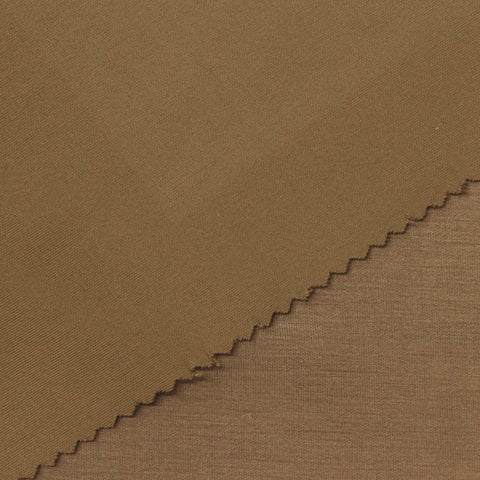 Polyester Viscose Stretch Scuba Knit Fabric, 330 gsm, 165 cm — Brown