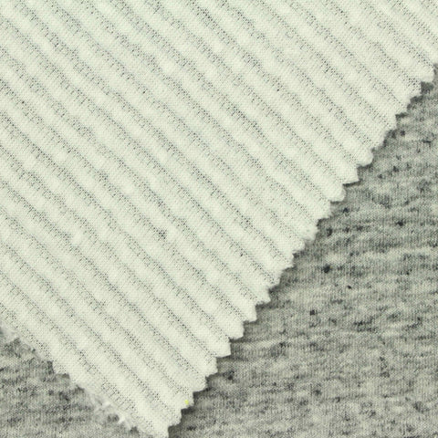 Light Grey Marl Knit, Poly-Cotton, 250 gsm