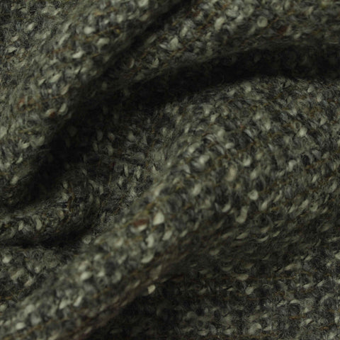Dark Grey Flecks Bouclé, Wool-Poly