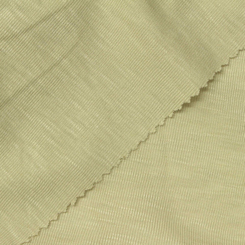 Tencel Lyocell Polyester Rib Knit Fabric, 150 gsm, 167 cm — Khaki