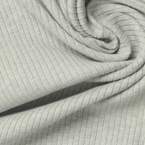 Light Grey Heathered-Marl Rib Knit