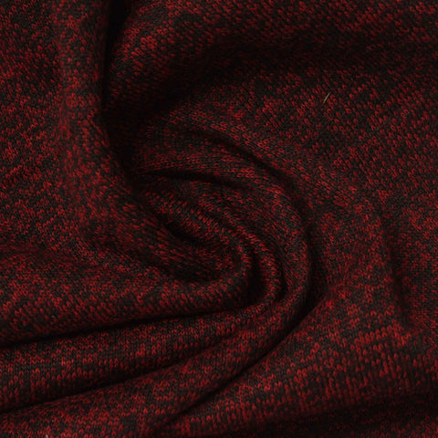 Red Marl French Terry, Polyester, 275 gsm