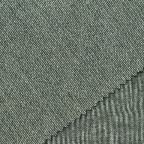Heather Cotton Polyester Scuba Knit Fabric, 280 gsm, 165 cm — Green