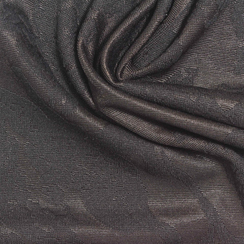 Dark Grey Tone-on-Tone Pointelle Knit, Polyester