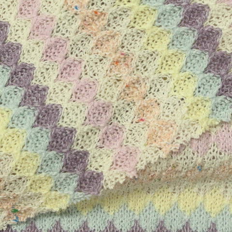 Striped 100% Polyester Chunky Knit Fabric, 355 gsm, 174 cm — Multi