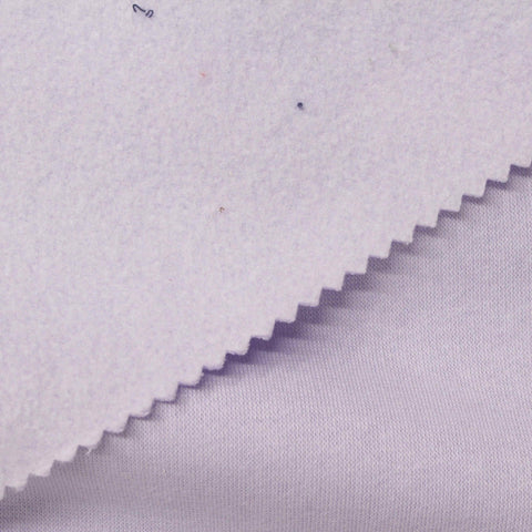 Brushed Polyester Cotton French Terry Fabric, 240 gsm, 170 cm — Purple