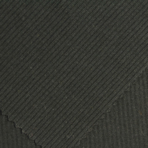 Black Rib Knit, Poly-Viscose