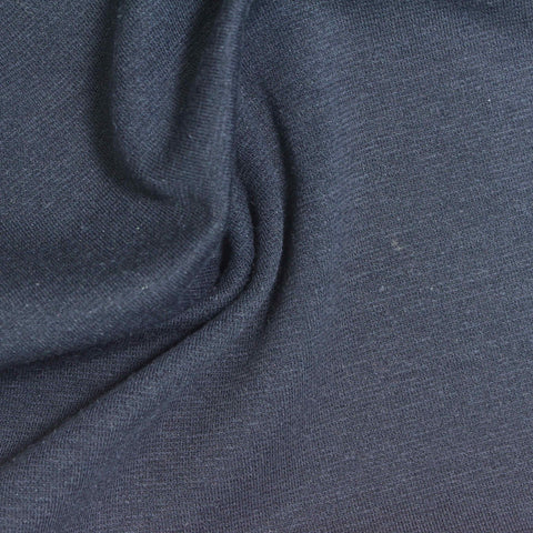 Dark Blue-Grey Marl Ponte Knit, Cotton-Poly