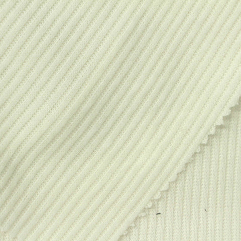 Brushed Polyester Viscose Stretch Knit Fabric, 230 gsm — White