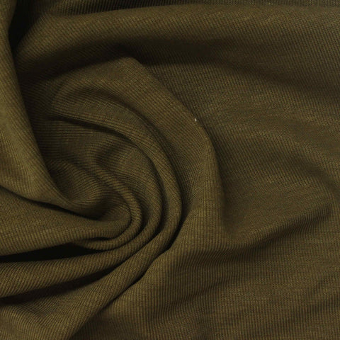 Tencel Lyocell Polyester Blend Rib Knit Fabric, 150 gsm, 150 cm — Green