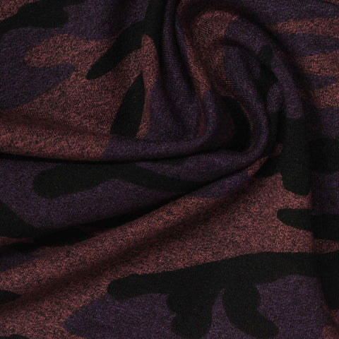 Black Camo French Terry, Viscose