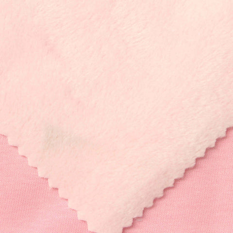 Polyester Cotton Stretch Velvet Fabric, 360 gsm, 180 cm — Pink