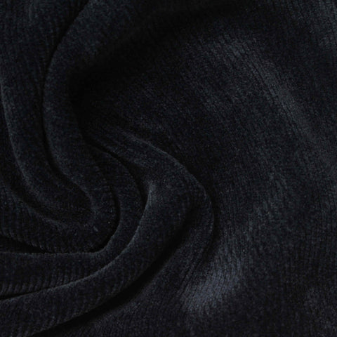 100% Polyester Chenille Fabric, 440 gsm, 196 cm — Navy