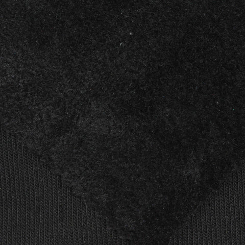 Cotton Polyester Stretch Knit Fabric, 370 gsm, 180 cm — Black