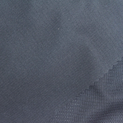 Charcoal Fine-Grid Interlock Knit, Polyester