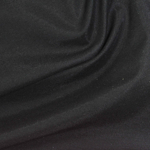Viscose Nylon Stretch Piqué Knit Fabric, 160 gsm — Black