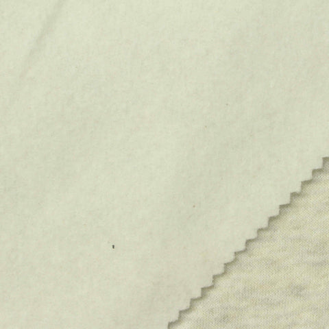 Cream Marl French Terry, Cotton-Poly