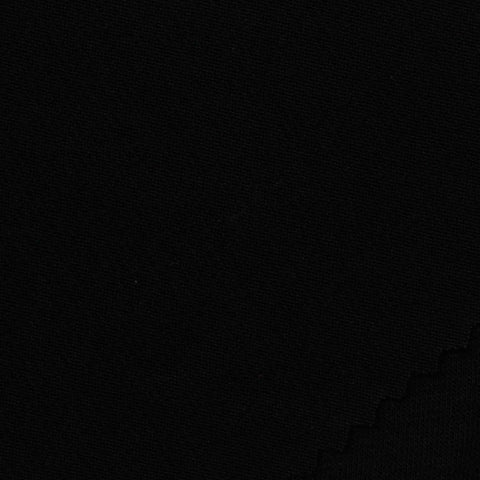 Viscose Polyester Stretch Jersey Knit Fabric, 190 gsm, 170 cm — Black