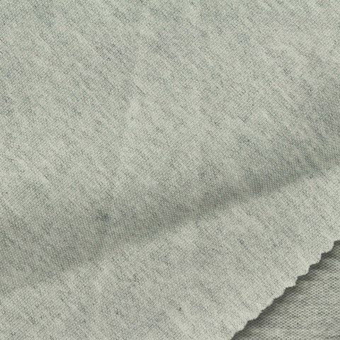 Heather Grey Marl Piqué Knit, Poly-Cotton
