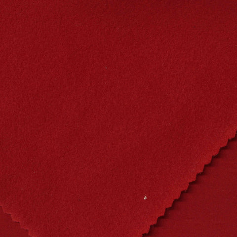 Brushed Polyester Stretch Warp Knit Fabric, 230 gsm, 152 cm — Red