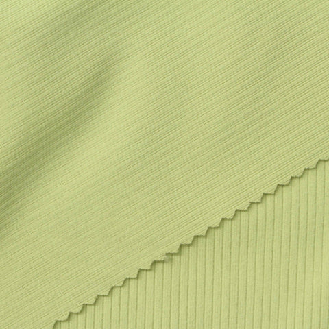 Polyester Stretch Rib Knit Fabric, 260 gsm, 185 cm — Green