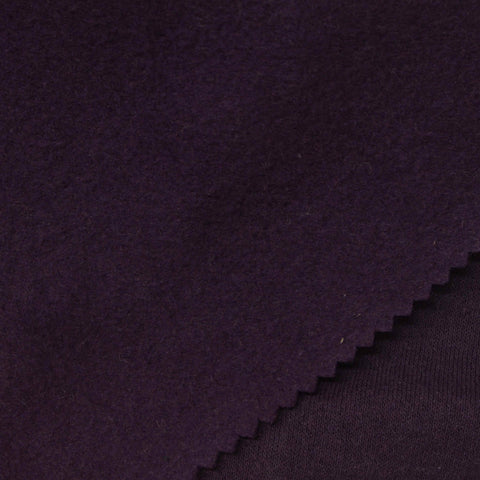 Brushed Cotton Polyester French Terry Fabric, 259 gsm, 195 cm — Purple, ref EF-267631