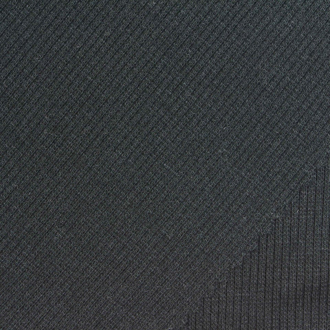 Charcoal Rib Knit, Poly-Viscose