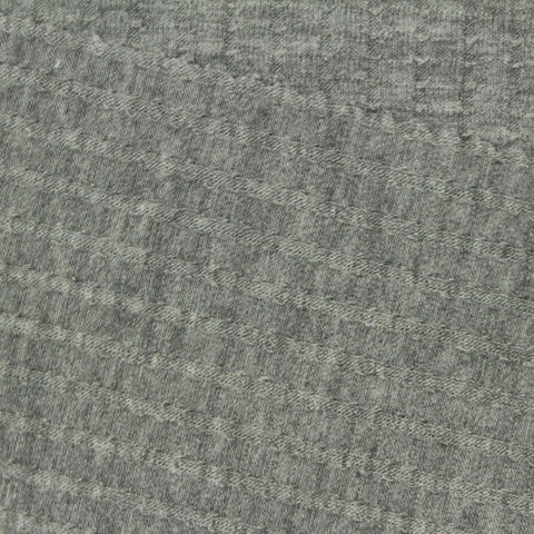 Grey Tone-on-Tone Rib Knit, Poly-Viscose, 200 gsm